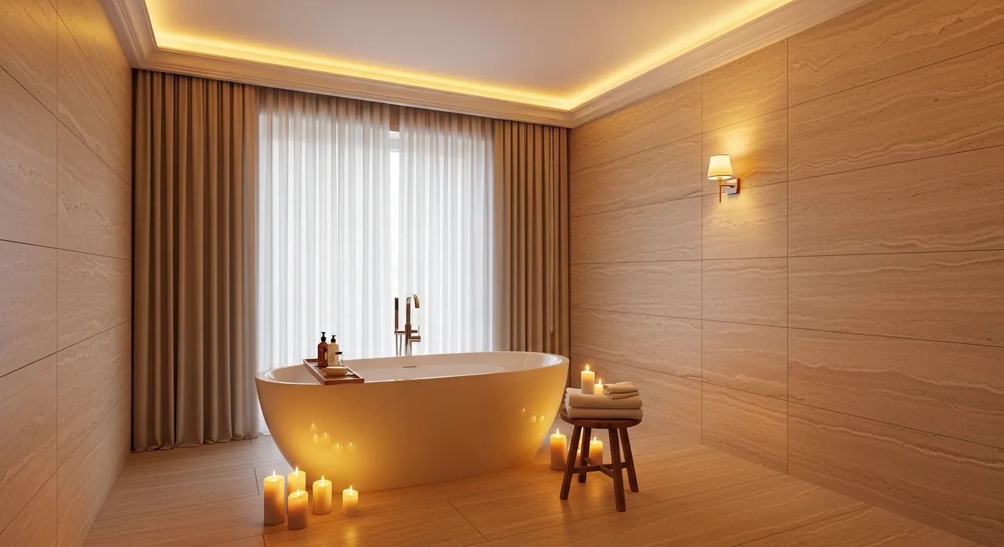 Adhésif Travertin - L'Élégance Calcaire Intemporelle